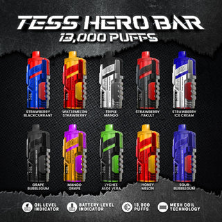 TESS HERO BAR 13,000 PUFFS DISPOSABLE POD